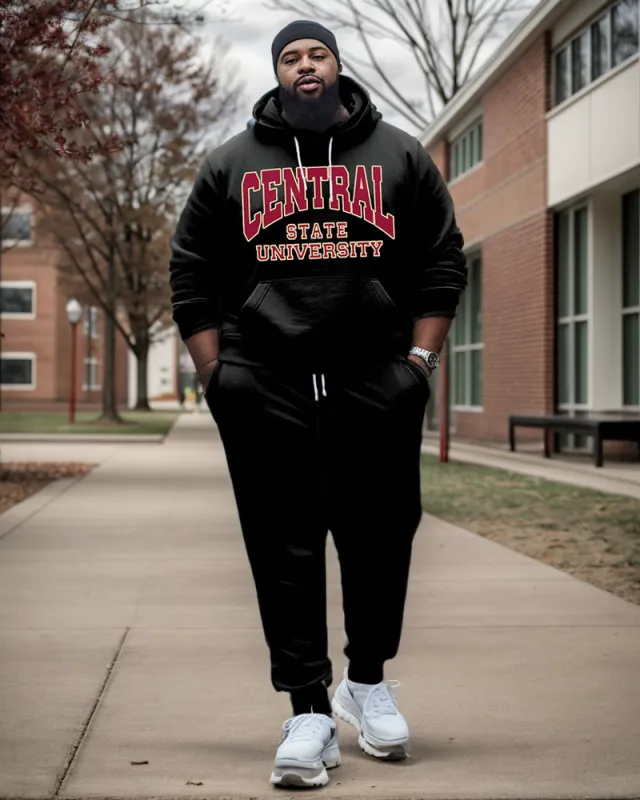 Men's Big & Tall Central State University Style Hoodie and Sweatpants Two Piece Set sold by Biggmans