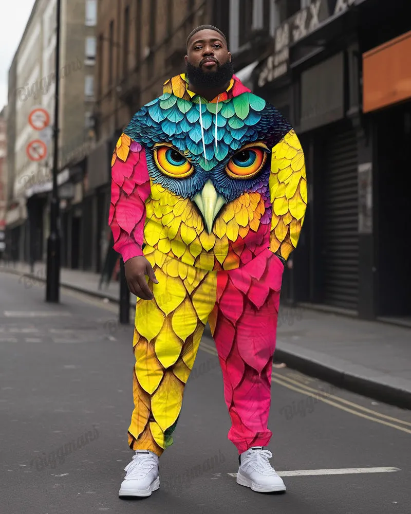 Men's Stylish Print Plus Size Hoodie Suit sold by Biggmans