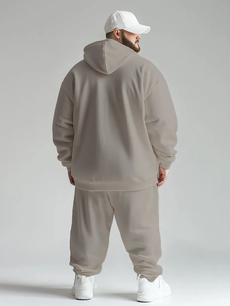 Men's Daily Casual Colorblock Striped Plaid Print Big & Tall Hoodie Set sold by Biggmans product image thumbnail 4