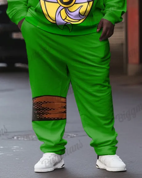 Big Guys Fun Cartoon Turtle Print Hoodie Set sold by Biggmans product image thumbnail 3