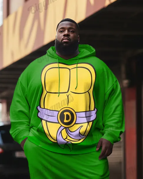 Big Guys Fun Cartoon Turtle Print Hoodie Set sold by Biggmans product image thumbnail 2