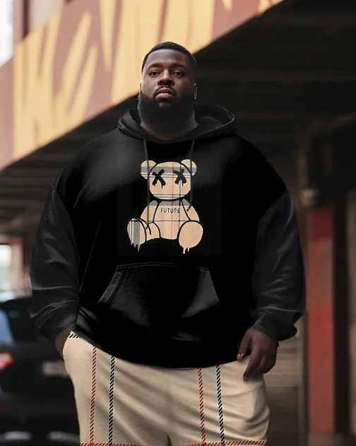 Big & Tall Men's Striped Plaid Brown Bear Hoodie Set of Two sold by Biggmans product image thumbnail 2