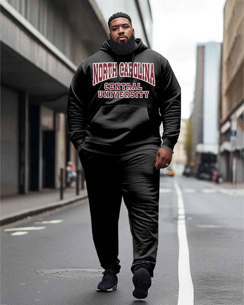 Men's Plus Size North Carolina Central University Style Hoodie and Sweatpants Two Piece Set sold by Biggmans product image thumbnail 4