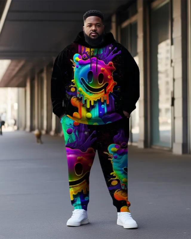 Men's Big & Tall Rainbow 3D Smiley Hoodie Set of Two sold by Biggmans