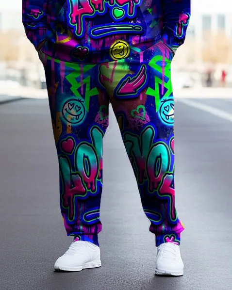 Men's Big & Tall Love Letter Tassel Hoodie Two Piece Set sold by Biggmans product image thumbnail 3