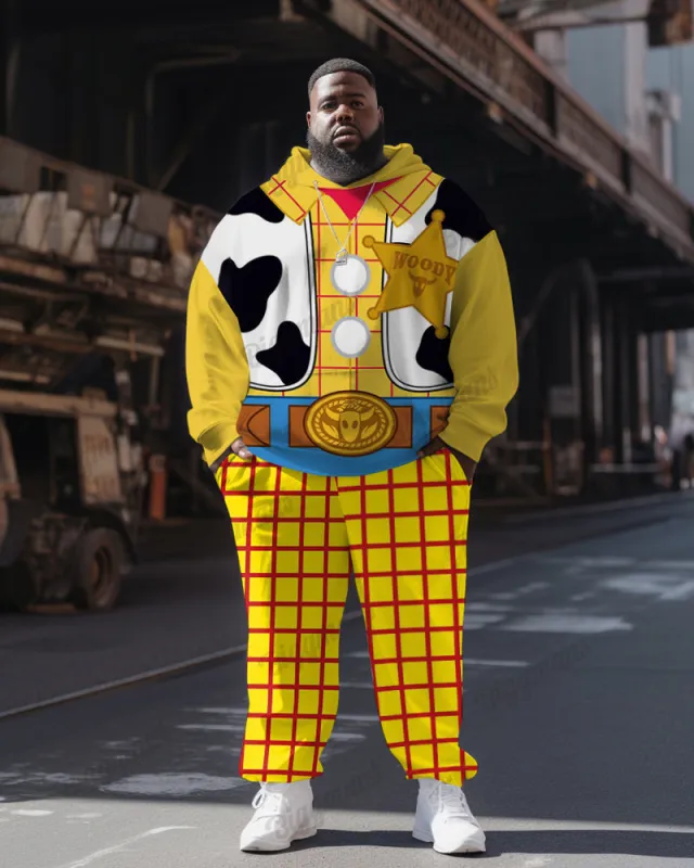 Men's Big and Tall Fun Woody's Cowboy Print Hoodie Set sold by Biggmans