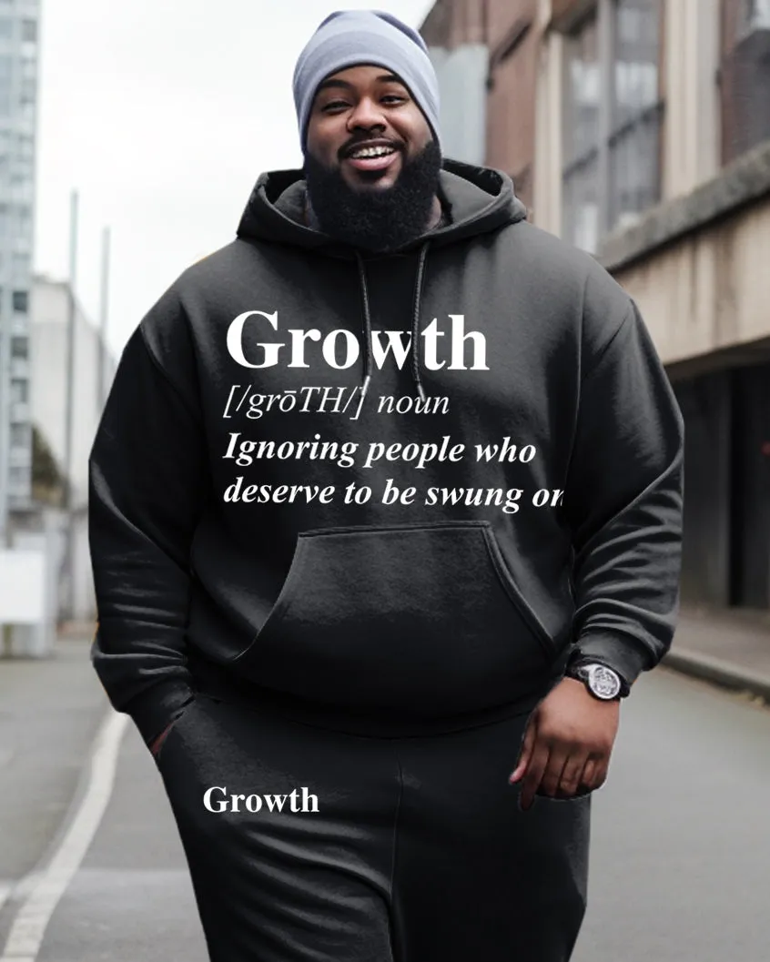 Men's Big and Tall Sweatsuit Letter Print Hoodie and Pants Set sold by Biggmans product image thumbnail 2