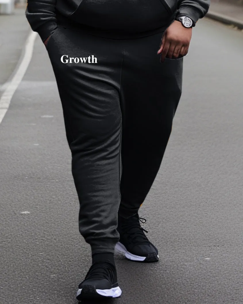 Men's Big and Tall Sweatsuit Letter Print Hoodie and Pants Set sold by Biggmans product image thumbnail 3