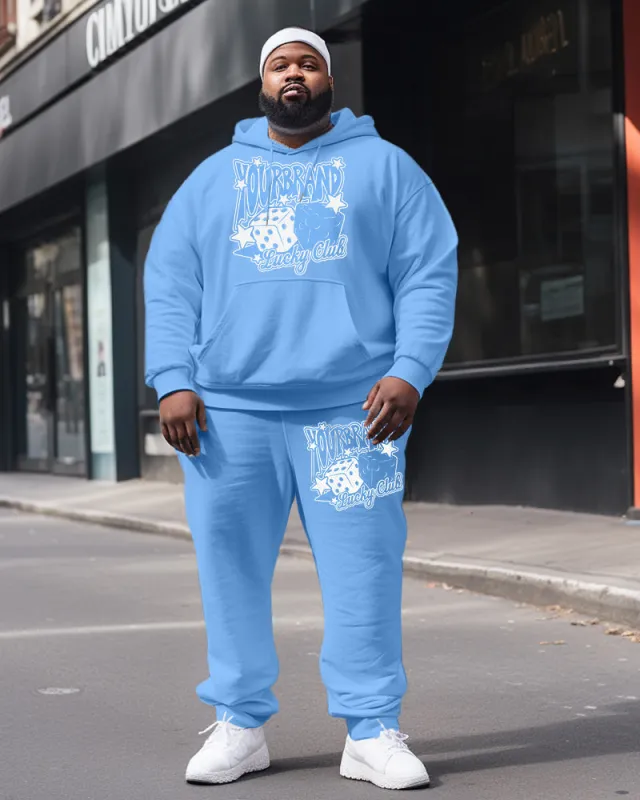 Men's Big and Tall Dice Stars lucky Club Hoodie Two-Piece Set sold by Biggmans