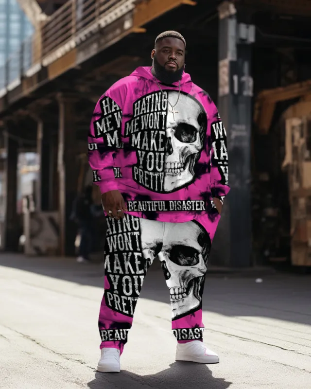 Men's Big and Tall Skull Letters Graffiti Hoodie Set of Two sold by Biggmans