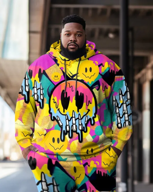 Men's Plus Size Smiley Emoji Tassel Hoodie Set of Two sold by Biggmans product image thumbnail 2