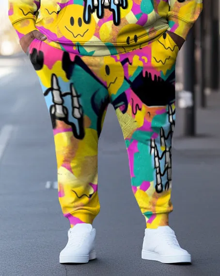 Men's Plus Size Smiley Emoji Tassel Hoodie Set of Two sold by Biggmans product image thumbnail 3