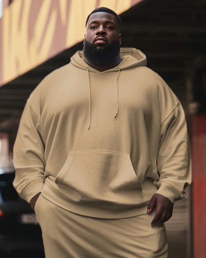 Big Guys 2-Piece Tracksuit Solid Color Hoodie & Pants Set sold by Biggmans product image thumbnail 5