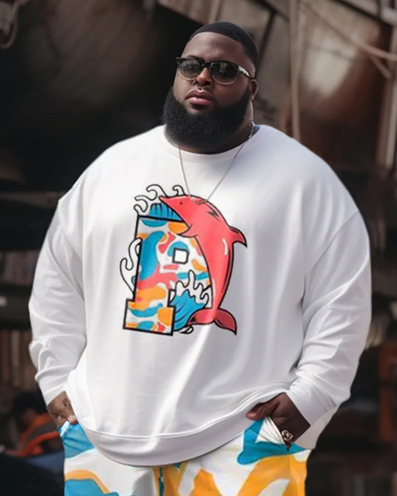 Men's Plus Size Camouflage Shark Sweatershirt Two-Piece Set sold by Biggmans product image thumbnail 2