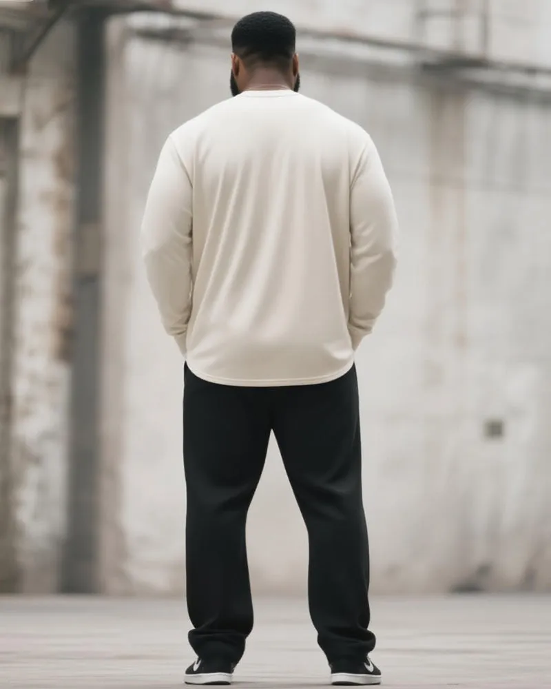 Big & Tall Men's Graffiti Letter Print Long Sleeve T-Shirt Pants Suit sold by Biggmans product image thumbnail 4