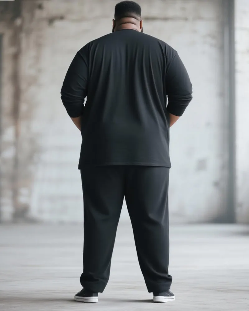 Big & Tall Men's Striped Graffiti Alphabet Print Long Sleeve T-Shirt Trousers Suit sold by Biggmans product image thumbnail 4