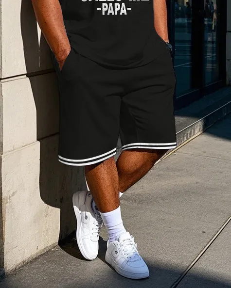 Big Men's Sport Fashion Funny Sayings & Football Printed Basketball Vest and Shorts Set sold by Biggmans product image thumbnail 3