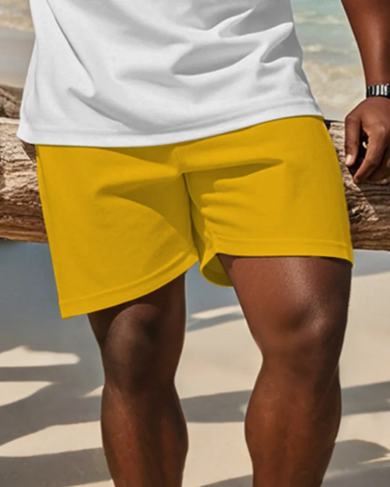 Men's Plus Size Hawaiian California Alphabet Print Tank Shorts Suit sold by Biggmans product image thumbnail 3