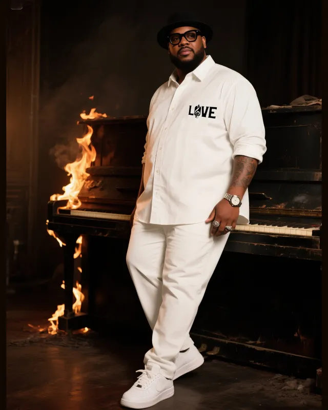 Big Boys Must Have 2025 Holiday Party Love English Music Meet Long Sleeve Shirt Trousers Suit sold by Biggmans