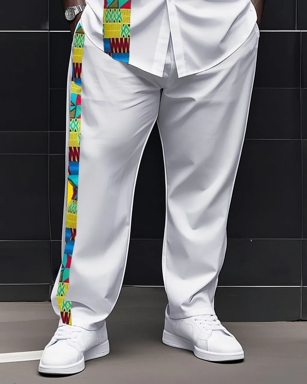 Big Boy Essential African Impression Totem Print Long Sleeve Shirt Trousers Suit sold by Biggmans product image thumbnail 3