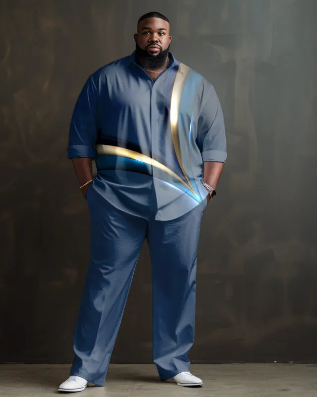 Men's Ombre Art Plus Size Long Sleeve Walking Set sold by Biggmans