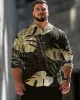Men's Gold Leaf Printed Large Size Long-sleeved Shirt Set sold by Biggmans