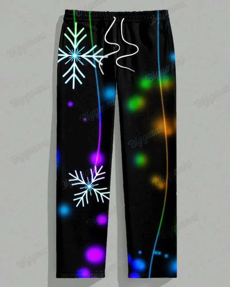 Men's Plus Size Santa Neon Print Long Sleeve Shirt Trousers Suit sold by Biggmans product image thumbnail 4