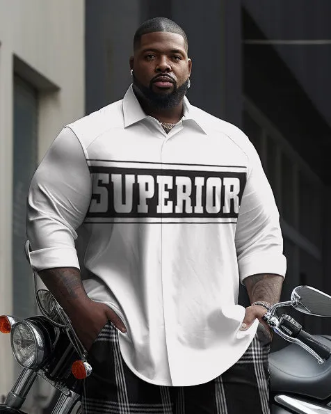 Men's Plus Size Superior Geometric Plaid Long Sleeve Walking Suit sold by Biggmans product image thumbnail 2