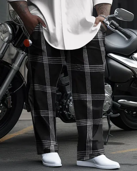 Men's Plus Size Superior Geometric Plaid Long Sleeve Walking Suit sold by Biggmans product image thumbnail 3