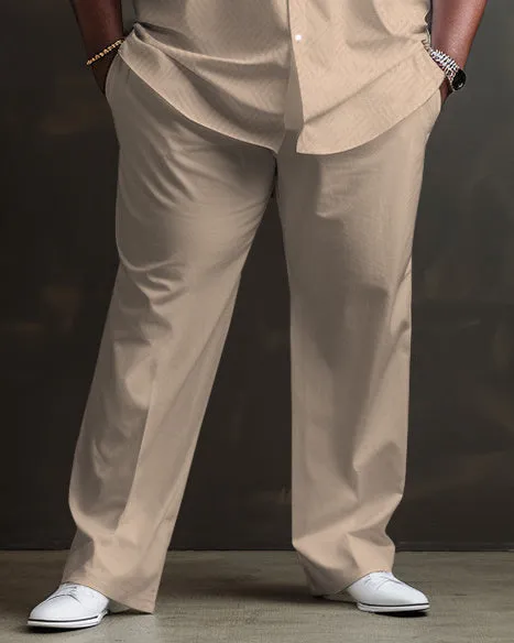 Men's Big & Tall Simple Stripes with Contrasting Colors Long Sleeve Lapel Shirt Set sold by Biggmans product image thumbnail 3