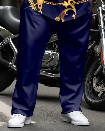 Vintage Chain Printed Long Sleeve Lapel Shirt 2 Piece Set Big & Tall Men's sold by Biggmans product image thumbnail 3