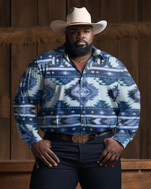 Men's Big & Tall Western Totem Long Sleeve Shirt and Pants 2-Piece Set sold by Biggmans product image thumbnail 2