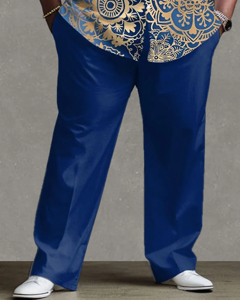 Men's Big and Tall Bronzing Print Long Sleeve Shirt and Pants Outfit sold by Biggmans product image thumbnail 3
