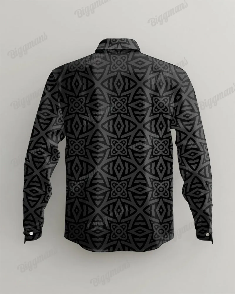 Big Men's Long Sleeve Shirt & Pants Set Geometric Casual Outfit sold by Biggmans product image thumbnail 5
