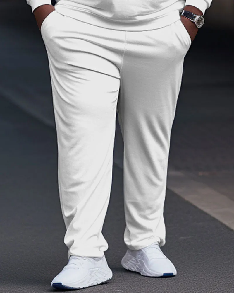 Men's Large Size Geometric Style Zip Up Polo Shirt and Trousers Set sold by Biggmans product image thumbnail 3