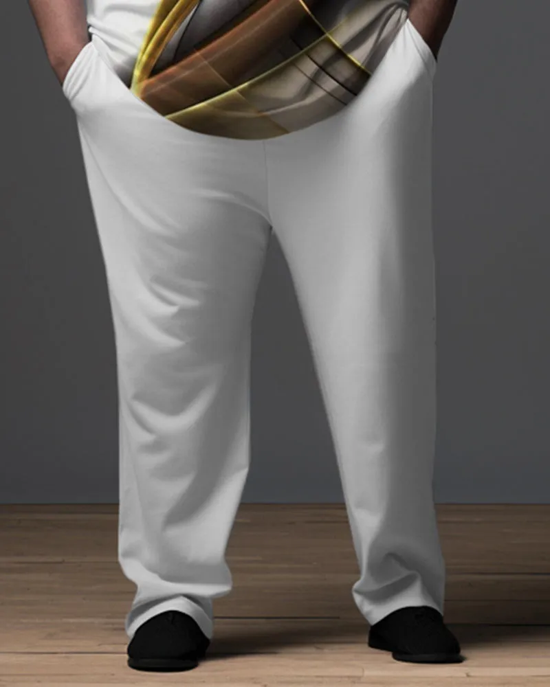 Big and Tall Men's Gradient Gentleman Zipper Polo Shirt 2-Piece Set sold by Biggmans product image thumbnail 3