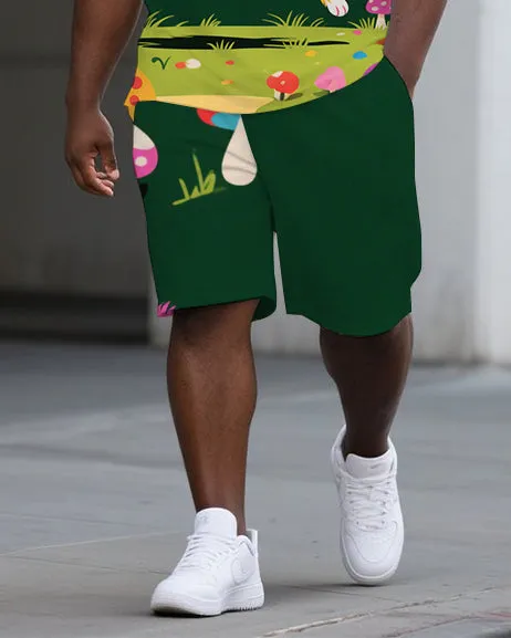 Big Man's Animal World Funny Rabbit Printed Casual Short-Sleeve Polo Shirt & Shorts Set sold by Biggmans product image thumbnail 3