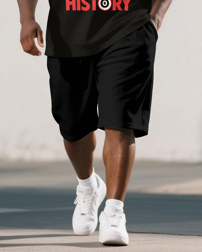 Big Men's BLACK HISTORY Letter Juneteenth Theme Short Sleeve Polo Shirt Shorts Suit sold by Biggmans product image thumbnail 3