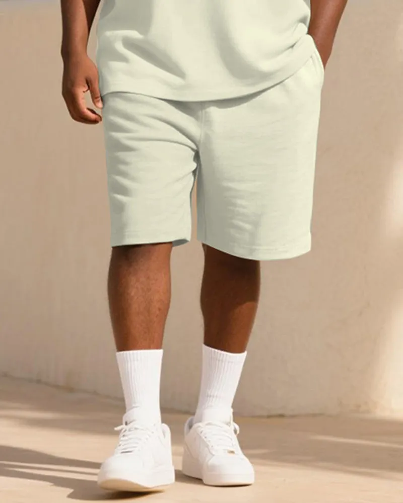 Big & Tall Men's Business Apricot Geometric Stripe Print Short Sleeve Polo Shirt Shorts Suit sold by Biggmans product image thumbnail 3