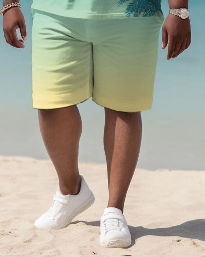 Men's Plus Size Holiday Printed Short Sleeve Pol Shirt Shorts Suit sold by Biggmans product image thumbnail 3