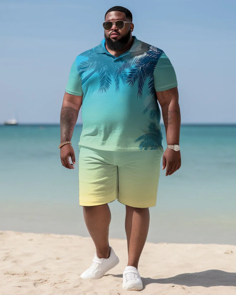 Men's Plus Size Holiday Printed Short Sleeve Pol Shirt Shorts Suit sold by Biggmans