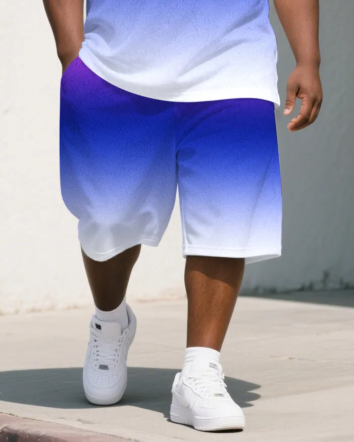 Men's Elegant Purple Gradient Short Sleeve Polo Shirt Shorts Big & Tall Sets sold by Biggmans product image thumbnail 3