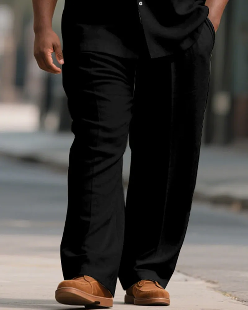 Men's Plus Size Aztec Ethnic Style Printed Short Sleeve Shirt Trousers Suit sold by Biggmans product image thumbnail 3