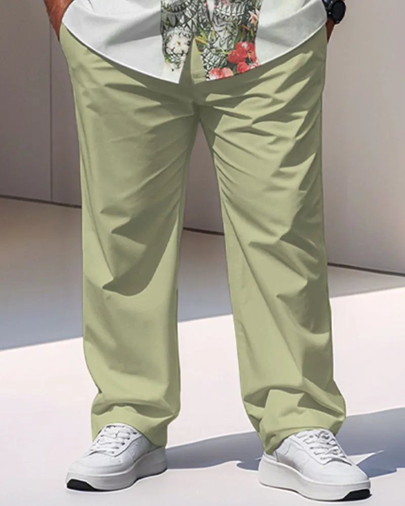 Men's Plus Size Casual Geometric Elephant Short Sleeve Shirt Trousers Suit sold by Biggmans product image thumbnail 3