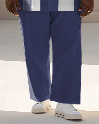 Men's Plus Size Business Simple Color Block Printed Short Sleeve Shirt Suit sold by Biggmans product image thumbnail 3