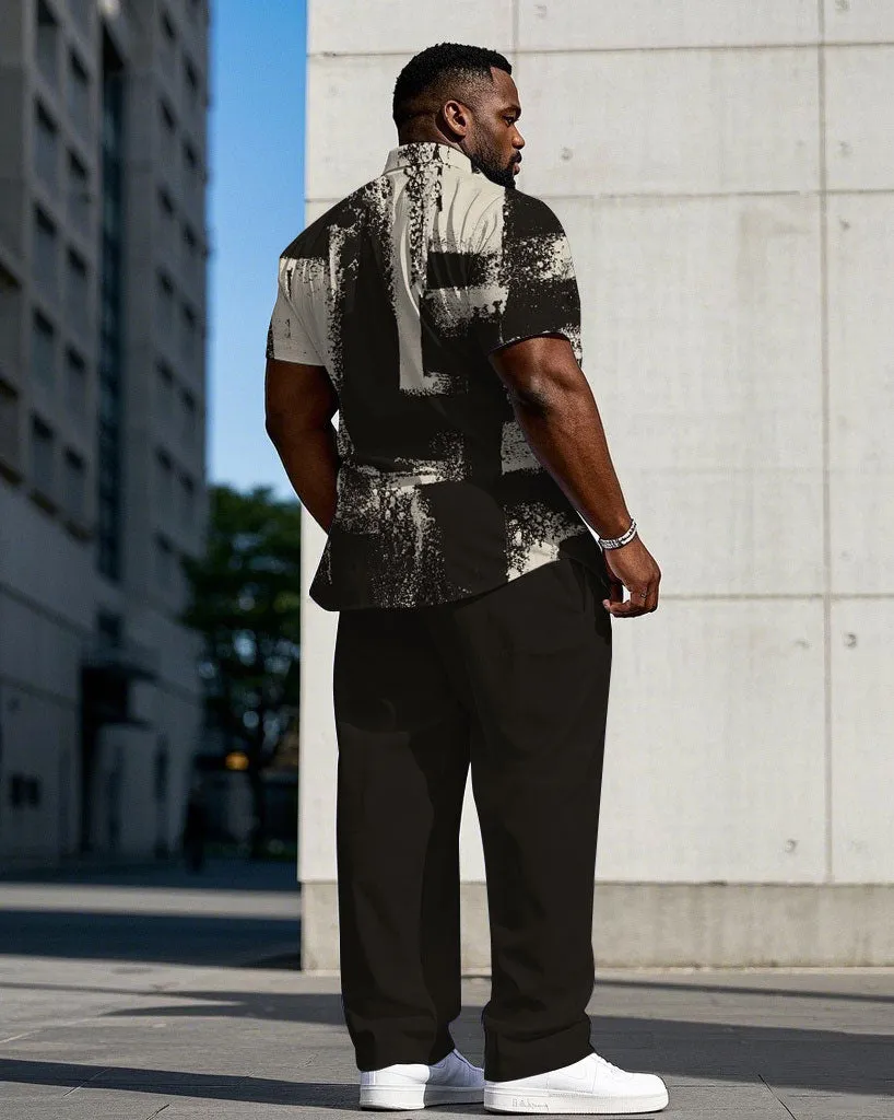 Men's Plus Size Business Khaki Short Sleeve Shirt Trousers Suit sold by Biggmans product image thumbnail 4