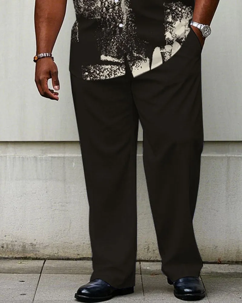 Men's Plus Size Business Khaki Short Sleeve Shirt Trousers Suit sold by Biggmans product image thumbnail 3