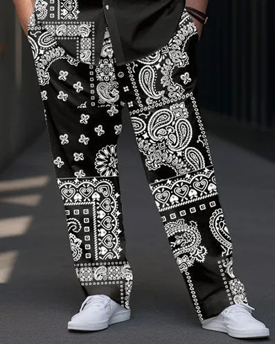 Men's Plus Size Business Simple Pellis Pattern Short Sleeve Shirt Suit sold by Biggmans product image thumbnail 3