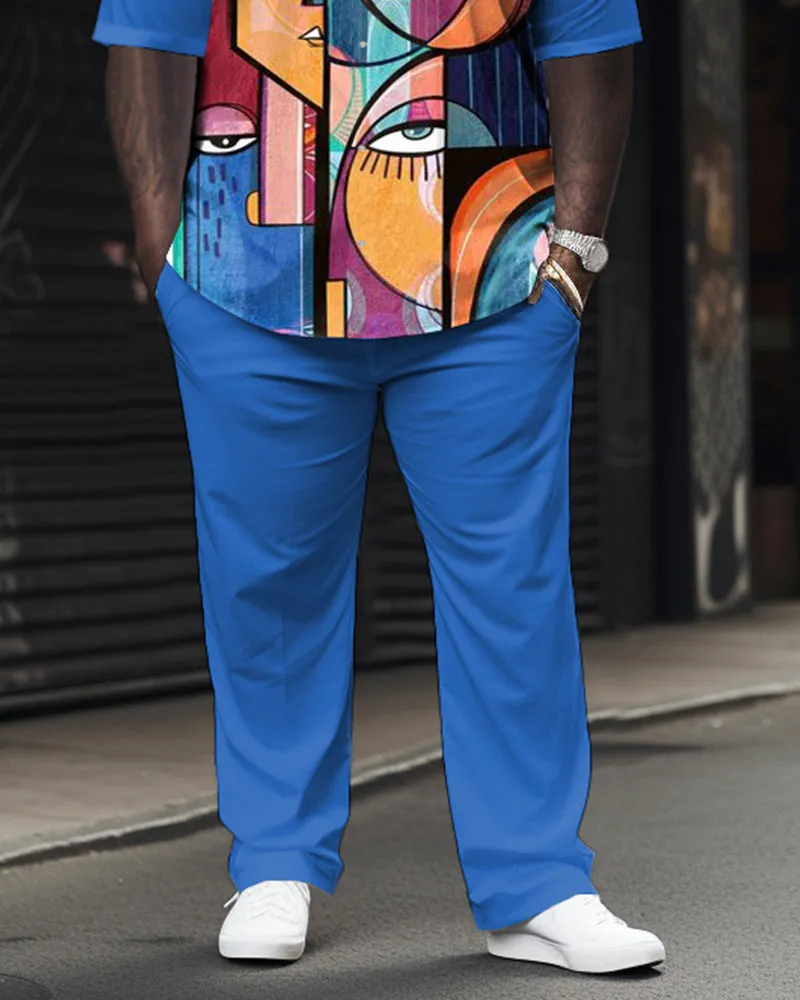 Personalized Puzzle Printed Large Men's Short Sleeved Shirt Set sold by Biggmans product image thumbnail 3