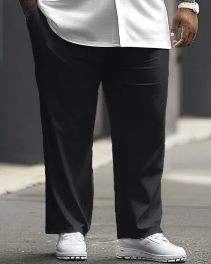 Men's Plus Size Simple Diamond Print Short Sleeve Shirt Suit sold by Biggmans product image thumbnail 3